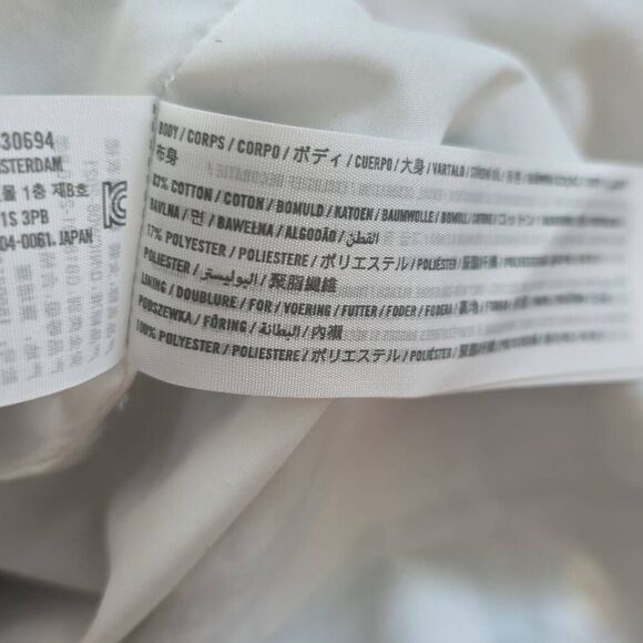 Abercrombie & Fitch Women's Size Medium Petite White Navy Green Plaid Tank Dress - Picture 6 of 6